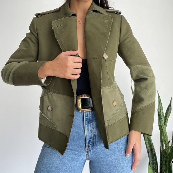 Joseph Oita cotton twill cargo patchwork jacket